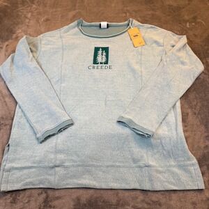 Gear For Sports Outta Town Creede Colorado Blue Fleece Sweatshirt Womens Medium
